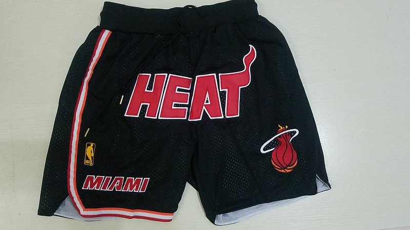 Men 2019 NBA Nike Miami Heat black shorts->chicago bulls->NBA Jersey